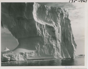 Image: Iceberg close-up- hole in side